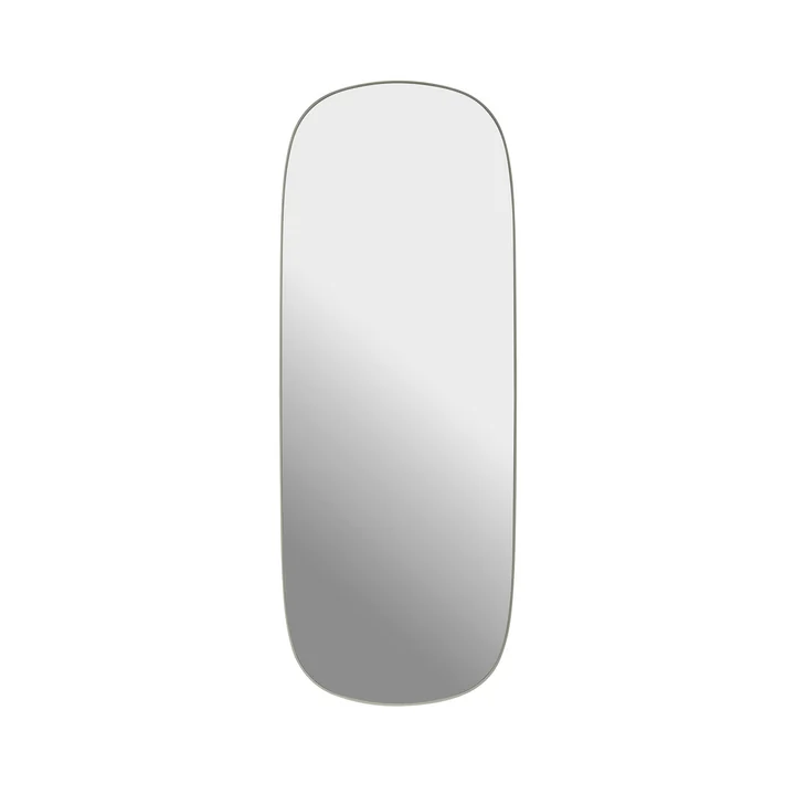 Der Framed Mirror, groß in grau / Klarglas von Muuto