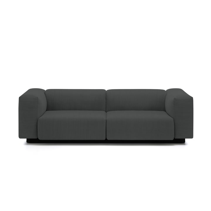 Soft Modular Sofa 2-Sitzer von Vitra in Anthrazit (Laser 03)