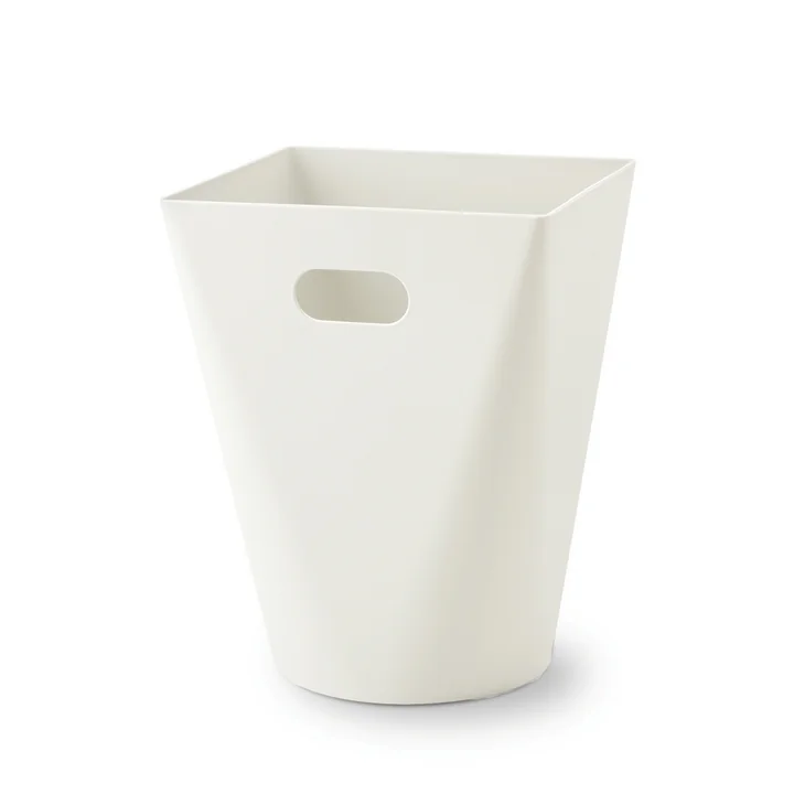 Square Midi Papierkorb von Authentics in weiß