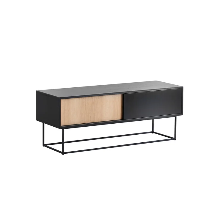 Virka Sideboard Low von Woud in Eiche / Schwarz
