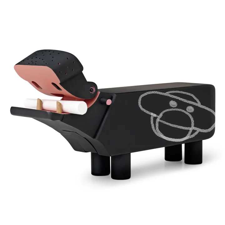 Holz-Flusspferd von Kay Bojesen Denmark in Schwarz