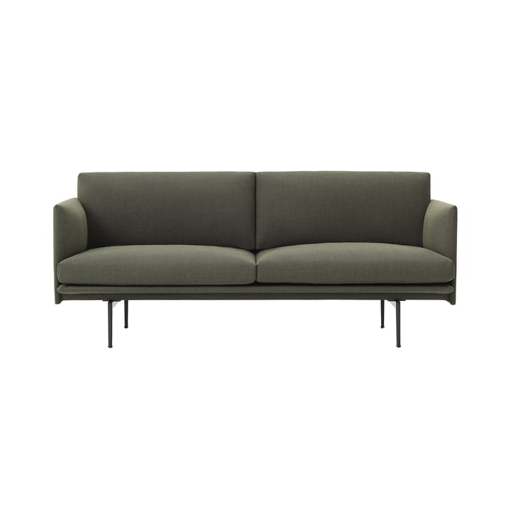 Outline Sofa 2-Sitzer von Muuto in Grün