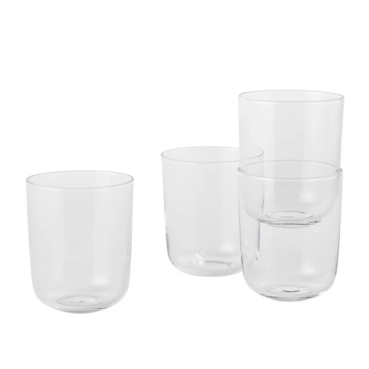 Corky Trinkglas (4er-Set) Tall von Muuto in Clear