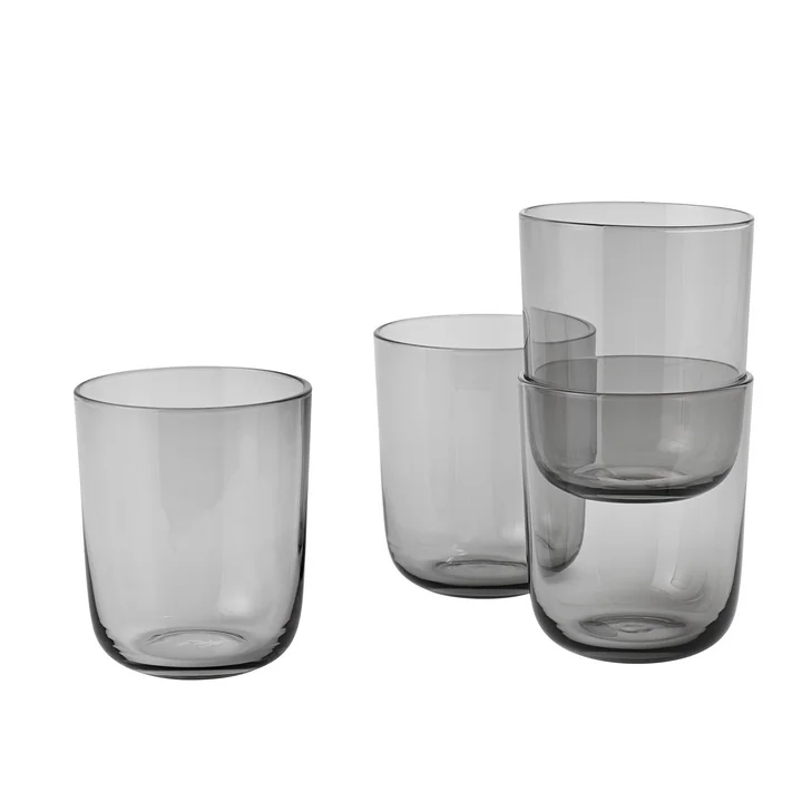 Corky Trinkglas (4er-Set) Tall von Muuto in Grau