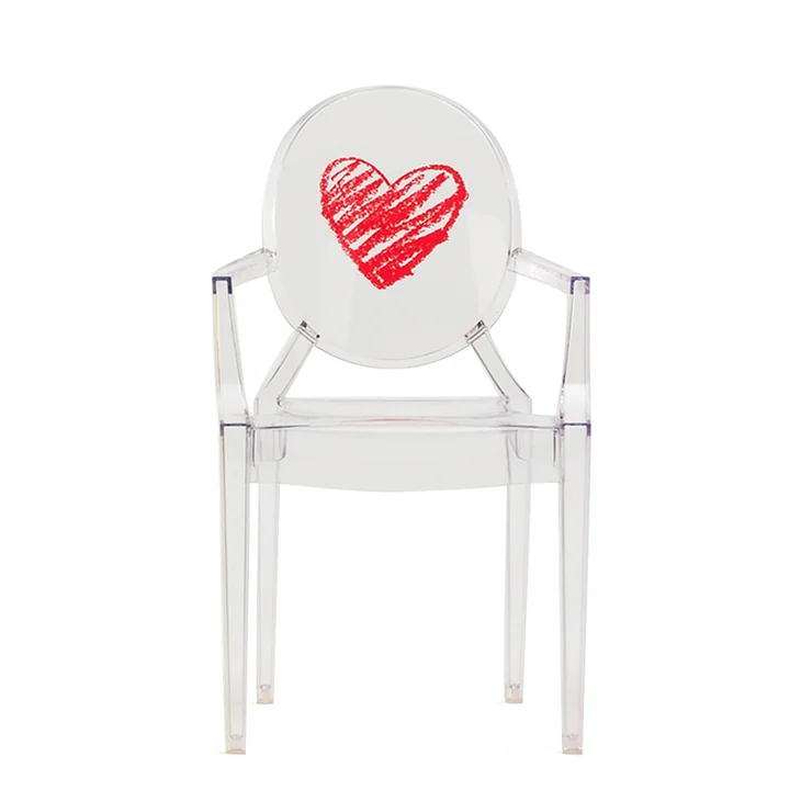 Lou Lou Ghost Kinderstuhl von Kartell in Transparent / Herz