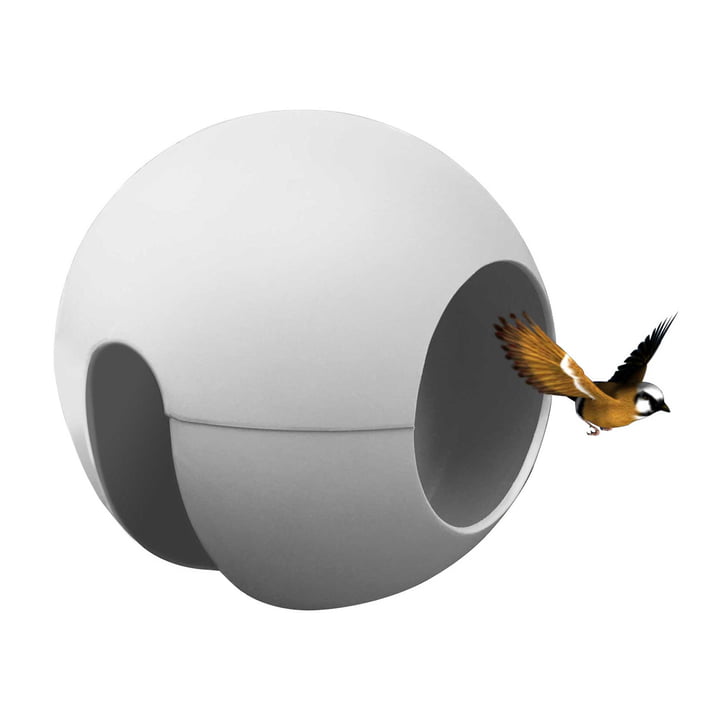 Die rephorm - ballcony birdball Futterstelle in weiß