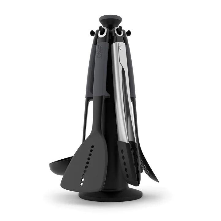 Elevate Karussell Küchenwerkzeuge mit Standfuß von Joseph Joseph in Grau