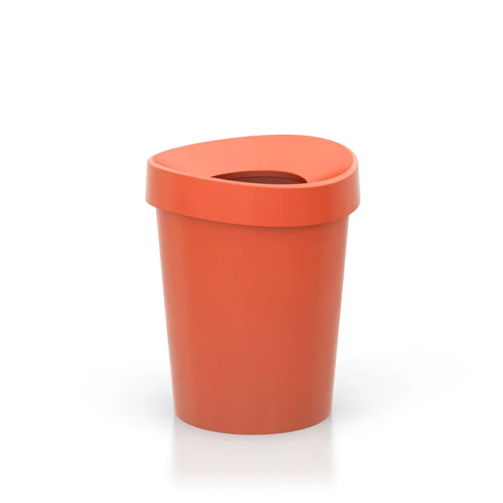 Happy Bin Papierkorb small von Vitra in poppy red