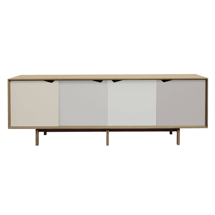 S1 Sideboard von Andersen Furniture in Eiche geölt (Türen Doeskin, Iron, Silver, Iron)