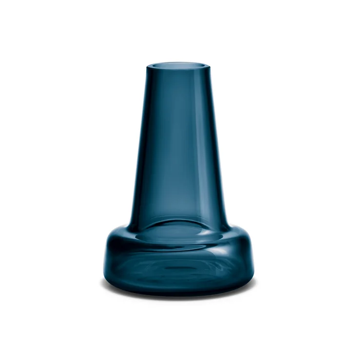 Flora Vase langer Hals 12 cm von Holmegaard in Blau