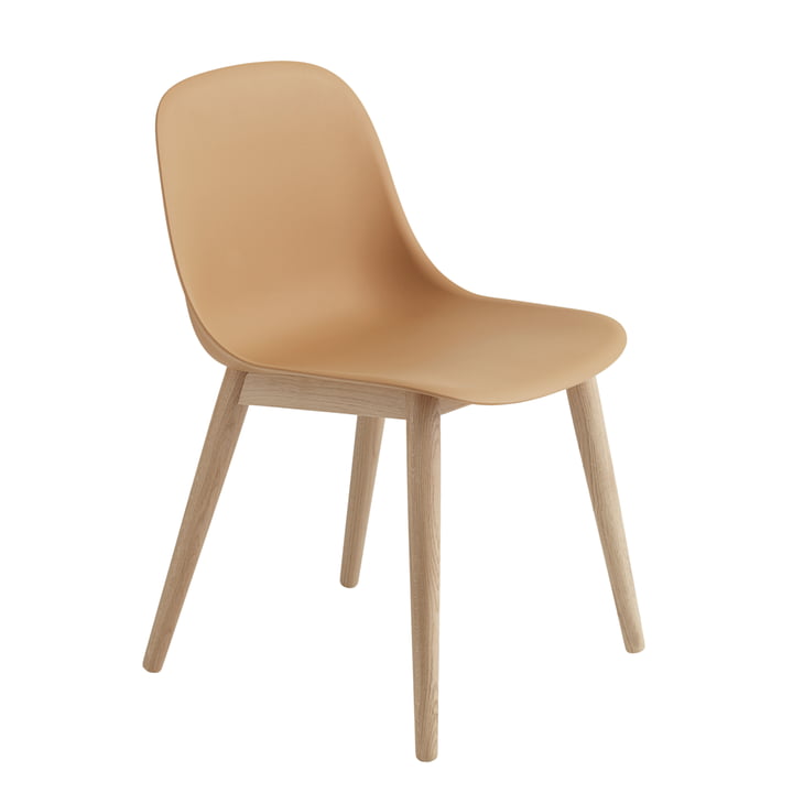 Fiber Side Chair Wood Base von Muuto in Eiche / ocker