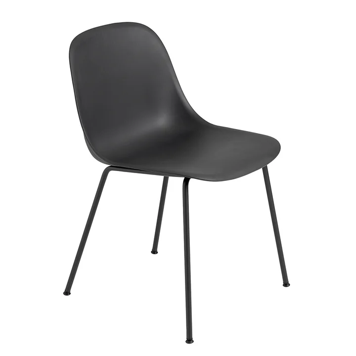 Fiber Side Chair Tube Base von Muuto in schwarz