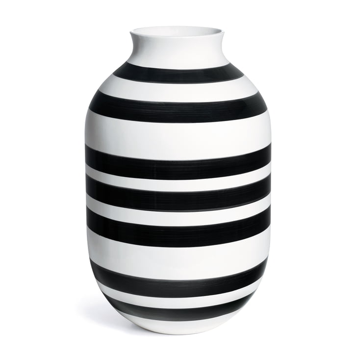 Omaggio Vase, H 50 cm von Kähler Design in Schwarz / Weiß
