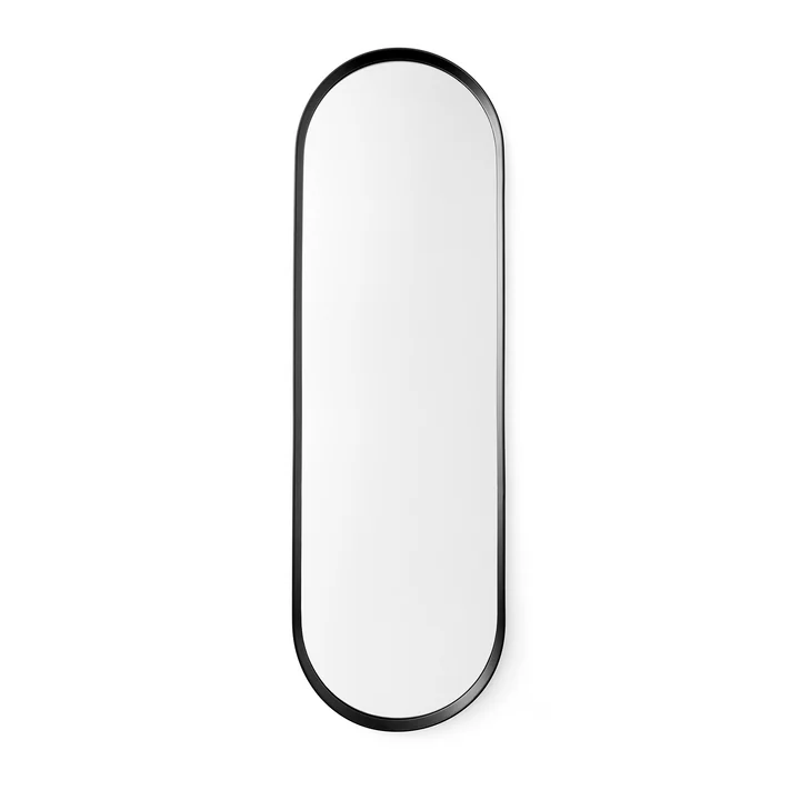 Audo Norm Oval Wandspiegel in Schwarz
