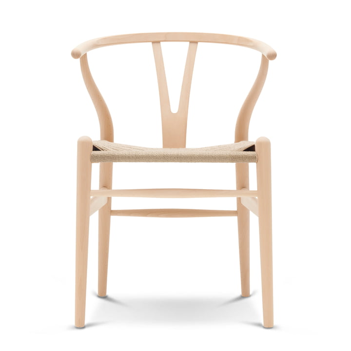 CH24 Wishbone Chair von Carl Hansen in Buche geseift / Naturgeflecht