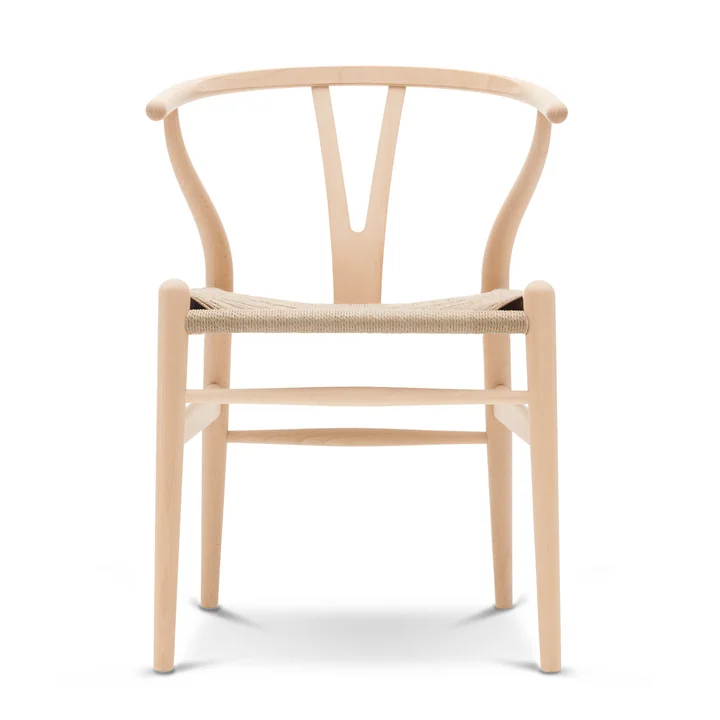 CH24 Wishbone Chair von Carl Hansen in Buche geseift / Naturgeflecht