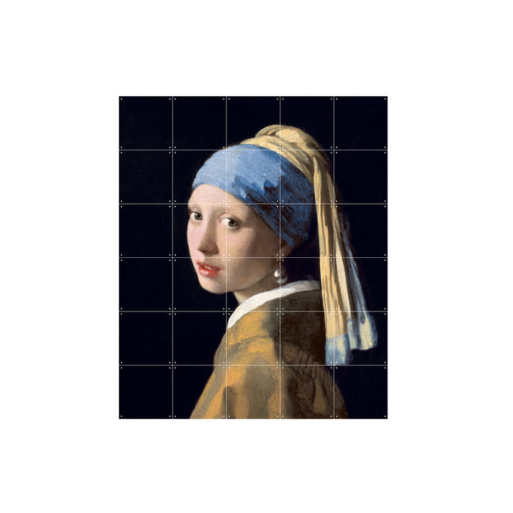 Mädchen mit dem Perlenohrring (Vermeer) von IXXI in 100 x 120 cm
