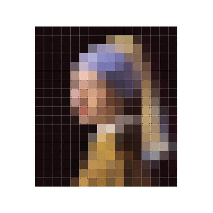 Mädchen mit dem Perlenohrring (Pixel) von IXXI in 160 x 180 cm