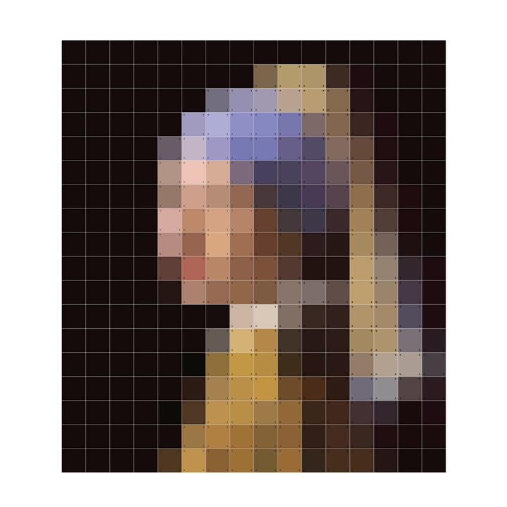 Mädchen mit dem Perlenohrring (Pixel) von IXXI in 224 x 252 cm