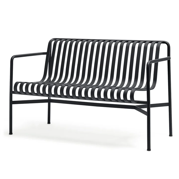 Die Palissade Dining Bench von HAY in Anthrazit