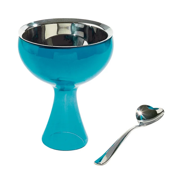 Big Love Eisbecher inkl. Löffel von Alessi in Blau