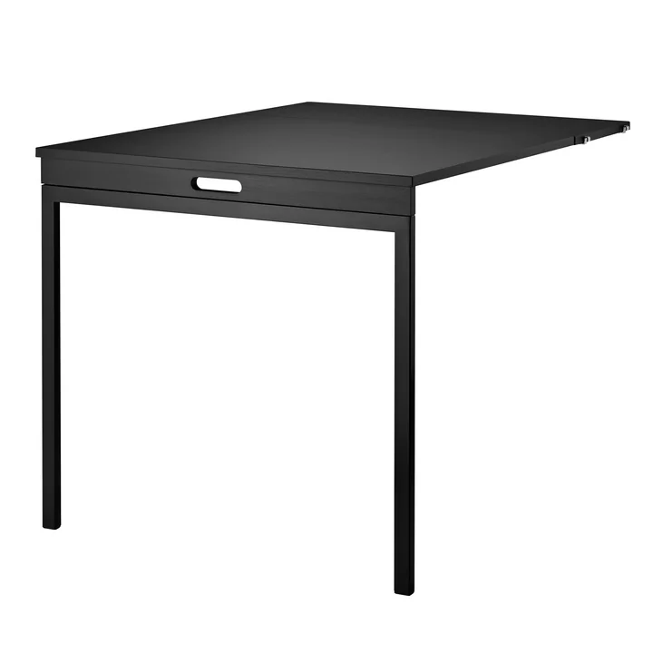 Klapptisch von String in Esche schwarz gebeizt / Schwarz