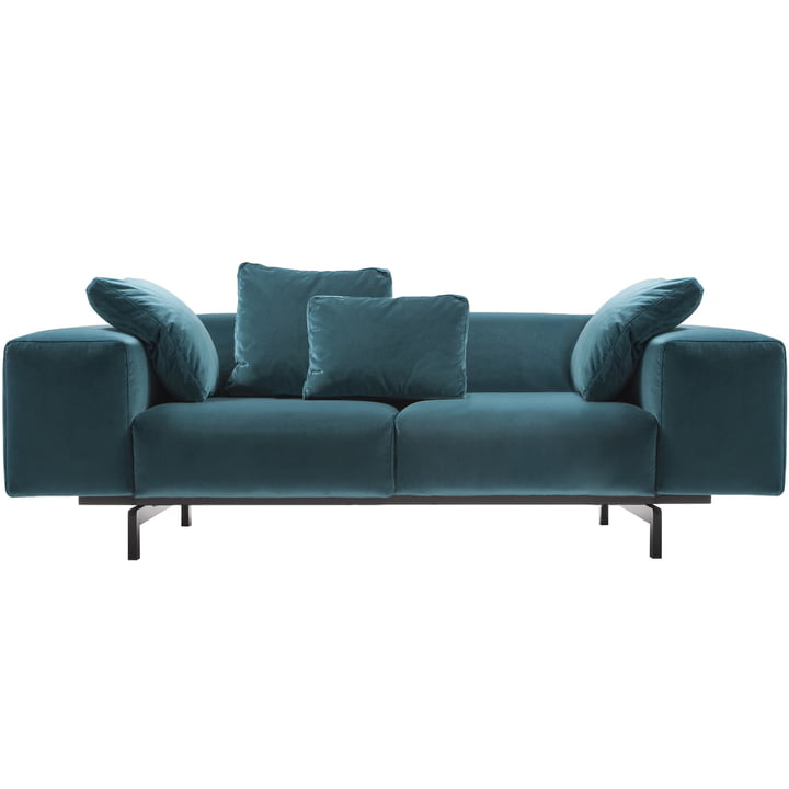 Kartell Largo Velluto 2 Sitzer Sofa blaugruen 53 frei