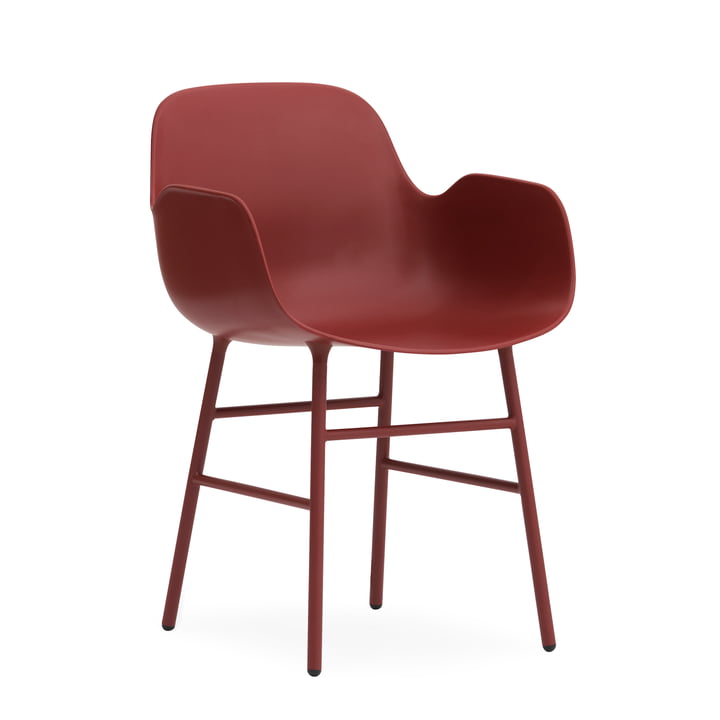 Form Armlehnstuhl (Stahl) von Normann Copenhagen in Rot
