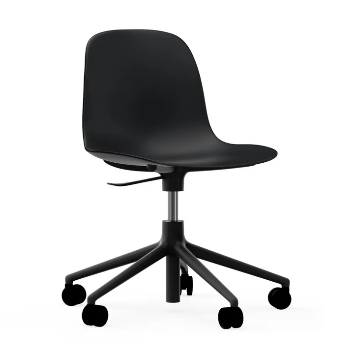 Form Bürodrehstuhl von Normann Copenhagen in Schwarz / Aluminium Schwarz