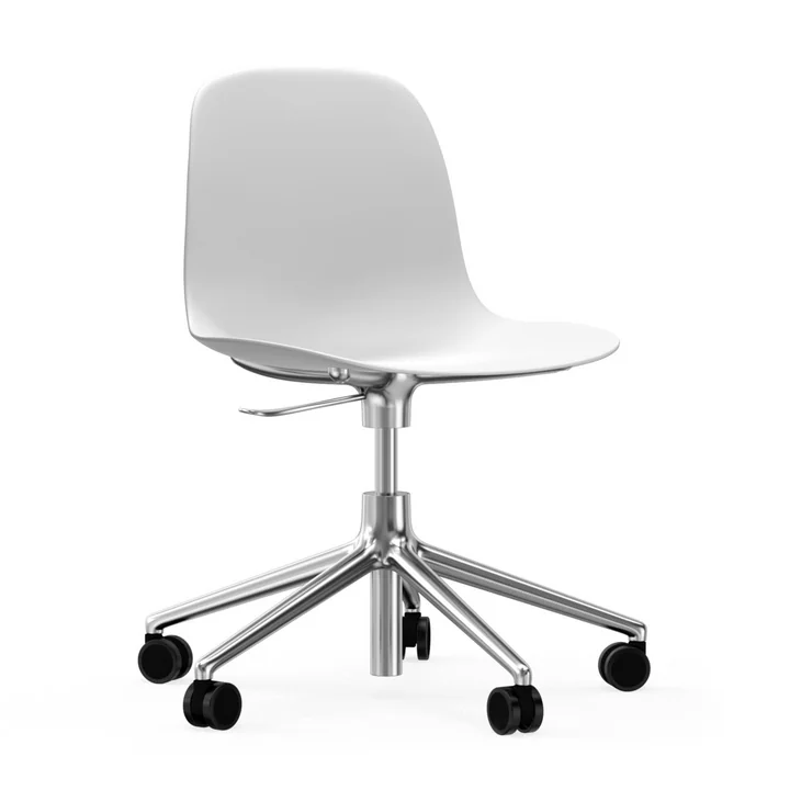 Form Bürodrehstuhl von Normann Copenhagen in Weiß / Aluminium