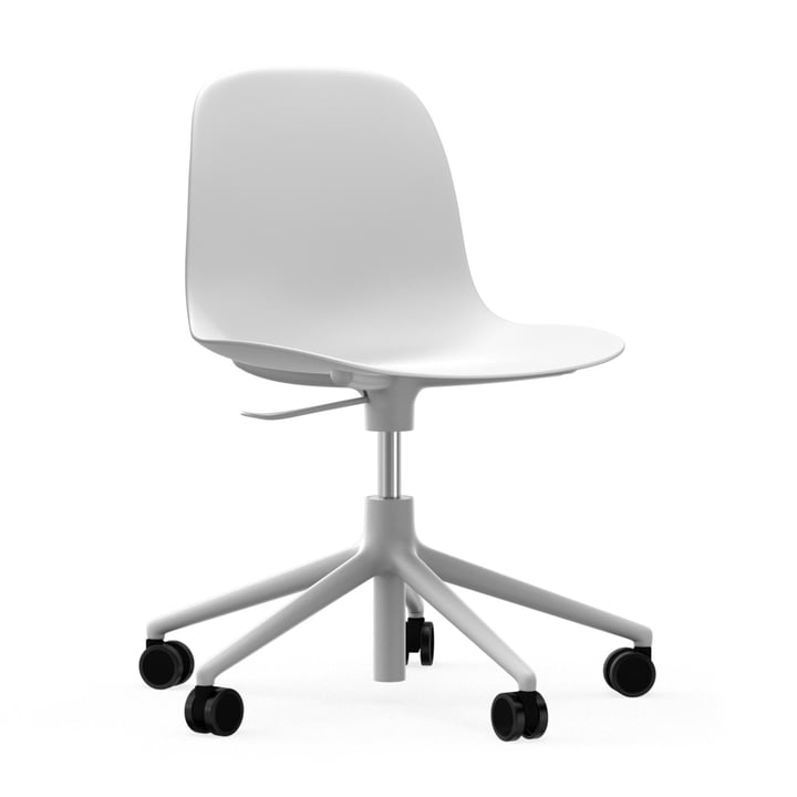 Form Bürodrehstuhl von Normann Copenhagen in Weiß / Aluminium Weiß