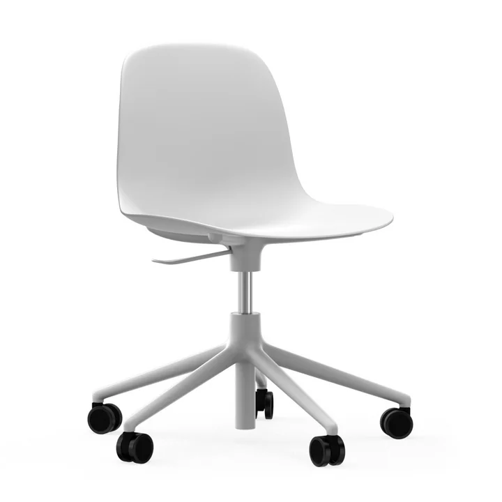 Form Bürodrehstuhl von Normann Copenhagen in Weiß / Aluminium Weiß