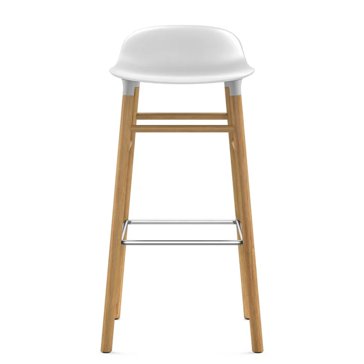 Form Barhocker 75 cm von Normann Copenhagen aus Eiche in Weiß