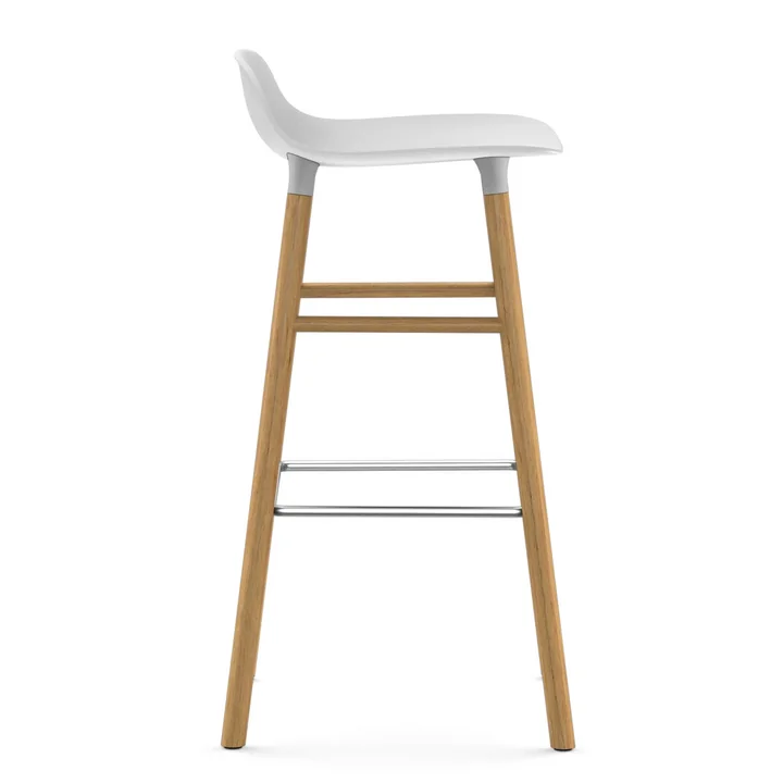 Form Barhocker 75 cm von Normann Copenhagen aus Eiche in Weiß