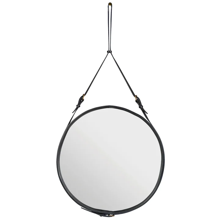 Adnet Spiegel Ø 70 cm von Gubi in Schwarz