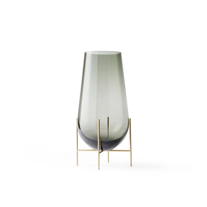 Échasse Vase S von Audo in Smoke / Messing