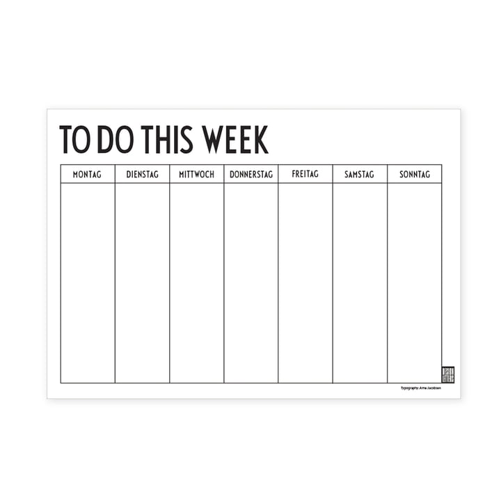 Weekly Planner A4 (Sprache: Deutsch) von Design Letters