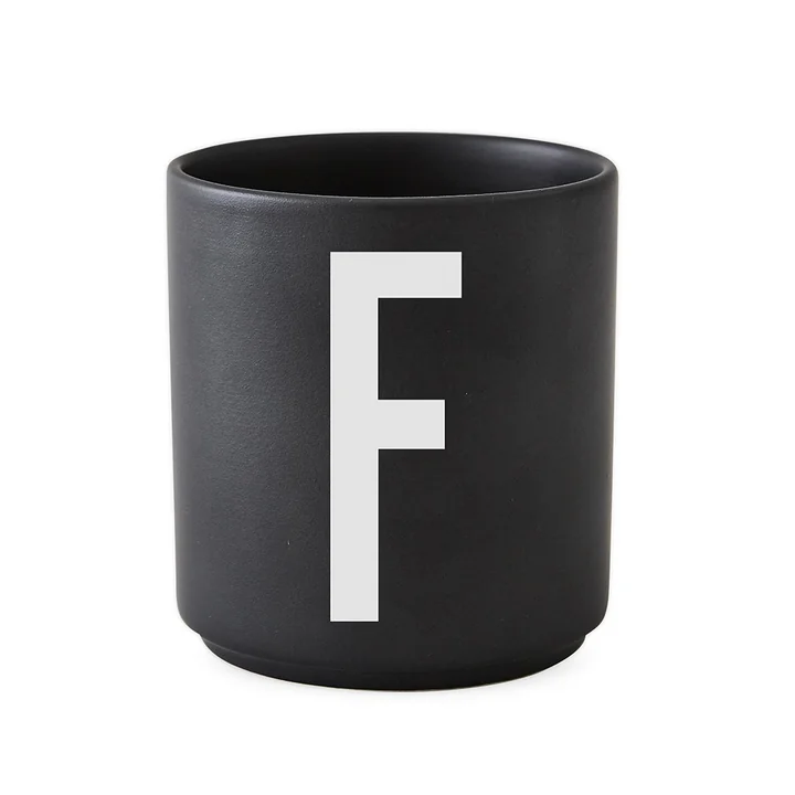 AJ Porzellan Becher F von Design Letters in Schwarz
