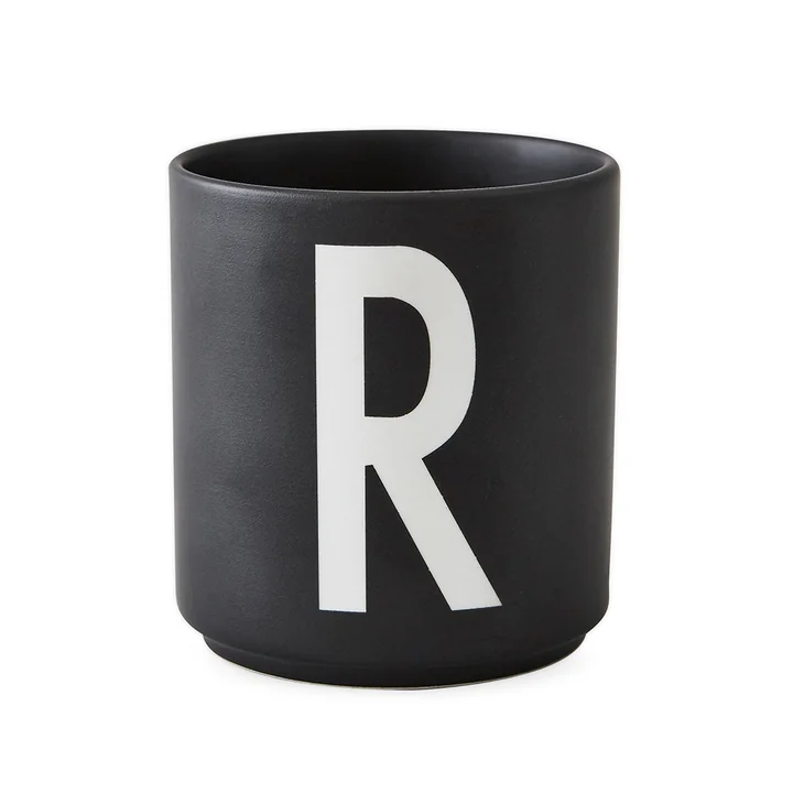 AJ Porzellan Becher R von Design Letters in Schwarz