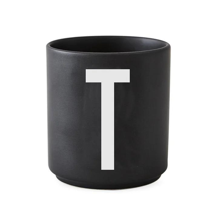 AJ Porzellan Becher T von Design Letters in Schwarz