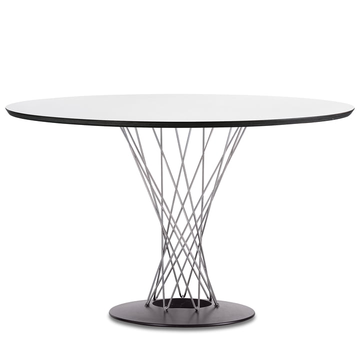 Vitra - Dining Table by Isamu Noguchi, Ø 121 cm, weiß / Chrom