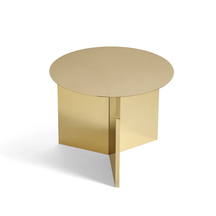 Slit Table Round von HAY in Messing