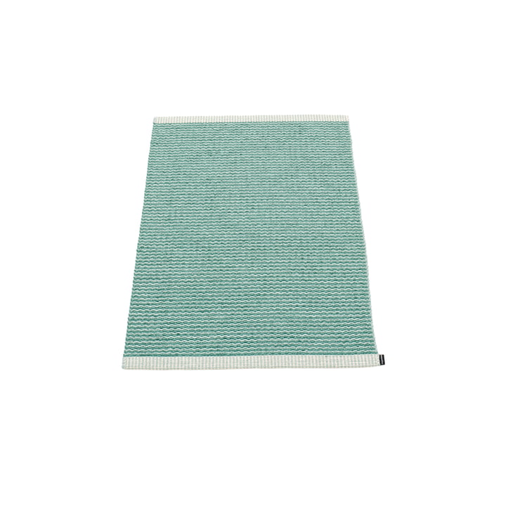 Mono Teppich 60 x 85 cm von Pappelina in Jade / Pale Turquoise