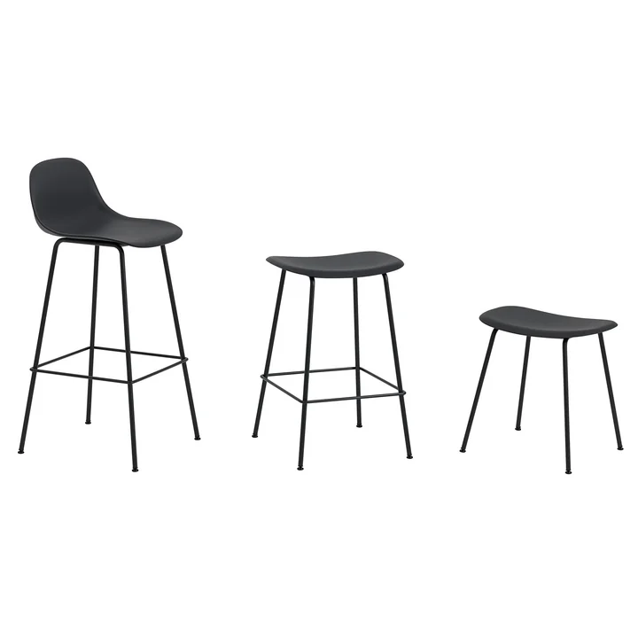 Fiber Hocker von Muuto mit Metallgestell