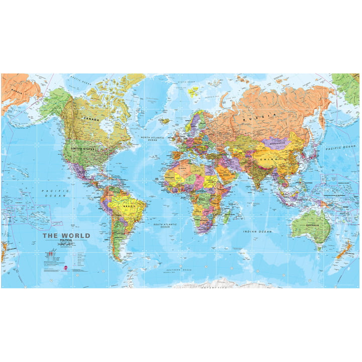 Die Welt (politisch) 200 x 120 cm von IXXI