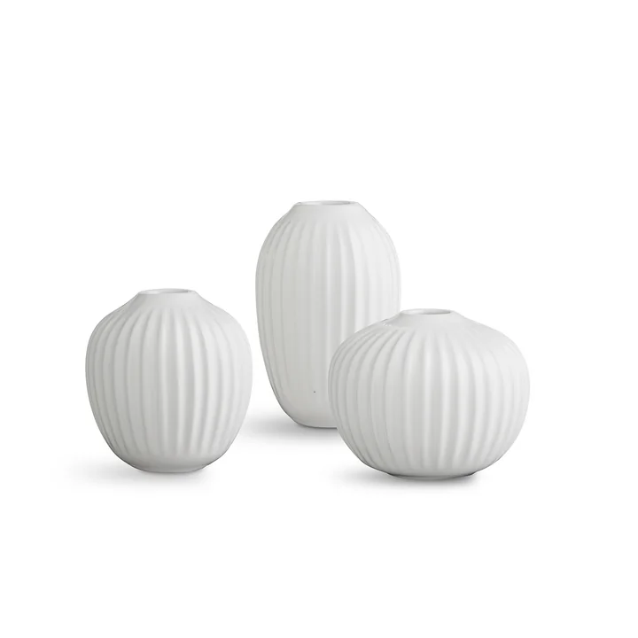Kähler Design - Hammershøi Vase Miniatur, weiß (3er-Set)