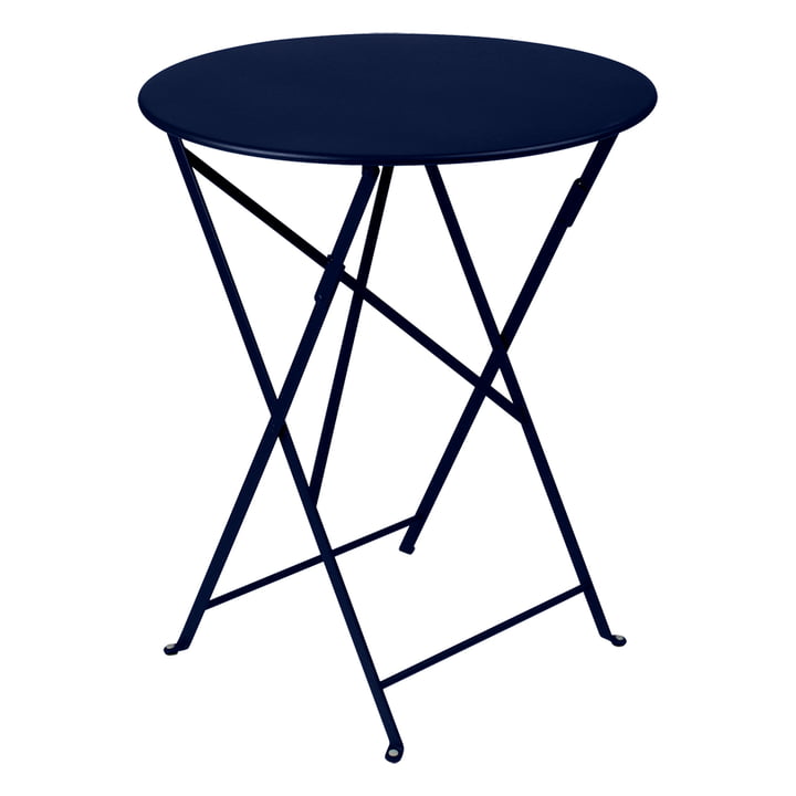 Der Fermob - Bistro Klapptisch Ø 60 cm in abysseblau