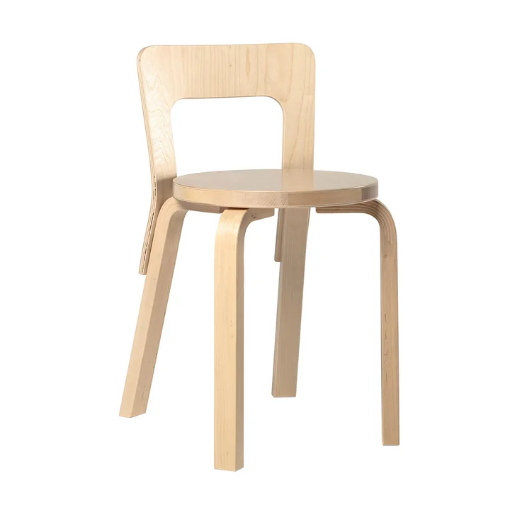 65 Stuhl von Artek in Birke klar lackiert