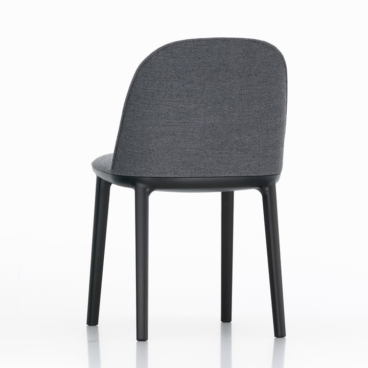 Der Vitra - Softshell Side Chair, Vierbeinfuß basic dark, Dumet anthrazit melange