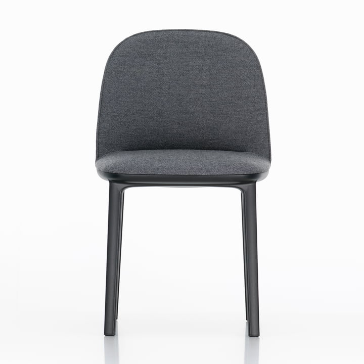 Der Vitra - Softshell Side Chair, Vierbeinfuß basic dark, Dumet anthrazit melange